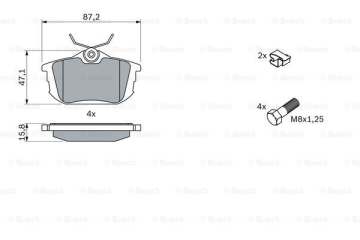 Volvo S40 / V40 Ön Fren Balatası 1995-1999 BOSCH