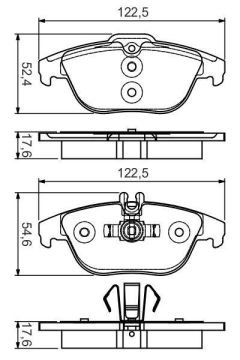 Mercedes E Serisi 207 Kasa Arka Fren Balatası 2009-2016 BOSCH