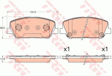 Hyundai i30 Ön Fren Balatası 1.6 T-GDI 186 Beygir 300 mm Disk İçin 2012-2016 TRW