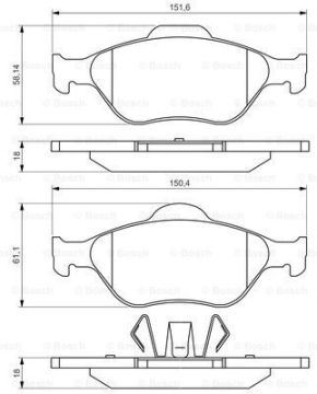 Ford Fiesta 5 Ön Fren Balatası 2002-2009 BOSCH