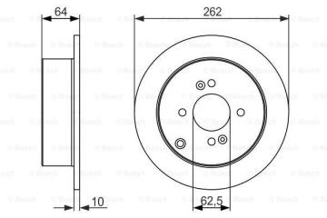 Hyundai i20 Arka Fren Diski 262 mm Çap Diskli Modeller İçin 2009-2014 BOSCH