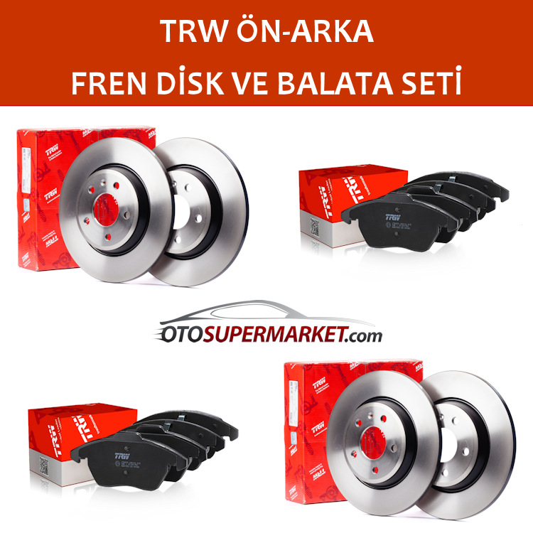 Honda Civic 8 Sedan Ön-Arka Fren Disk-Balata Seti FD6 2006-2011 TRW