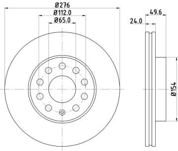 Skoda Octavia 3 Ön Fren Diski 1.2 TSI 276 mm Çap 2013-2020 BOSCH