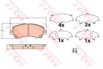 Renault Kadjar Ön Fren Balatası 1.2 TCe 130 Beygir 2015 Sonrası TRW