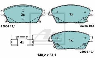 Opel Mokka Performanslı Seramik Ön Fren Balatası 1.6 115 Beygir 2012-2020 ATE SERAMİK