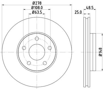 Ford Focus 3 Ön Fren Diski City Stop'suz Modellere 278 mm Çap 2011-2018 FERODO