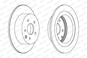 Nissan Qashqai Arka Fren Diski 2.0 dci 292 mm Çap Düz 2007-2013 FERODO