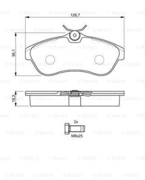 Citroen C3 Ön Fren Balatası 1.4 HDi 92 Beygir 2002-2009 BOSCH