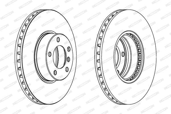 BMW E39 530i/d Ön Fren Diski 324 mm Çap Büyük Tip 2001-2003 FERODO