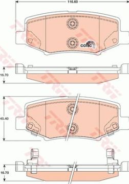 Dodge Nitro Arka Fren Balatası 2.8 CRD 4WD 2007-2012 TRW