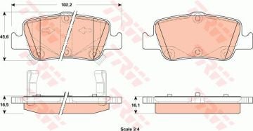 Toyota Auris Ön ve Arka Fren Balata Seti 1.4 Dizel D4D 2007-2012 TRW