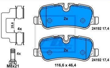 Landrover Discovery 3 Arka Fren Balatası 4.4 2005-2009 ATE ORIGINAL