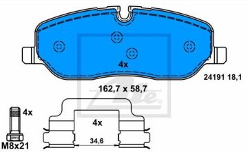 Land Rover Discovery 4 Ön Fren Balatası 2.7 TD 2010-2014 ATE ORIGINAL