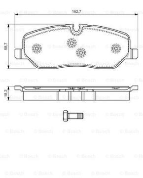 Range Rover 3 Ön Fren Balatası 3.0 TD6 177 Beygir Şase No 6A000001'dan Sonraki Araçlar 2002-2012 BOSCH