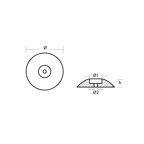 UFO TUTYA Ø90mm ALÜMİNYUM