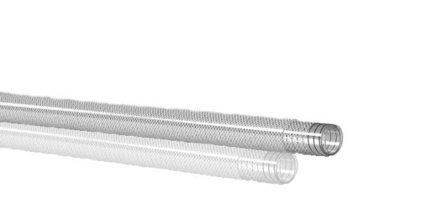 ÇELİK TELLİ VE ÖRGÜLÜ SU HORTUMU ŞEFFAF 19 MM // GIDA KALİTESİ UE 10/2011 FOR SIMULANT TYPE A-B-C-D1 ISO 1307