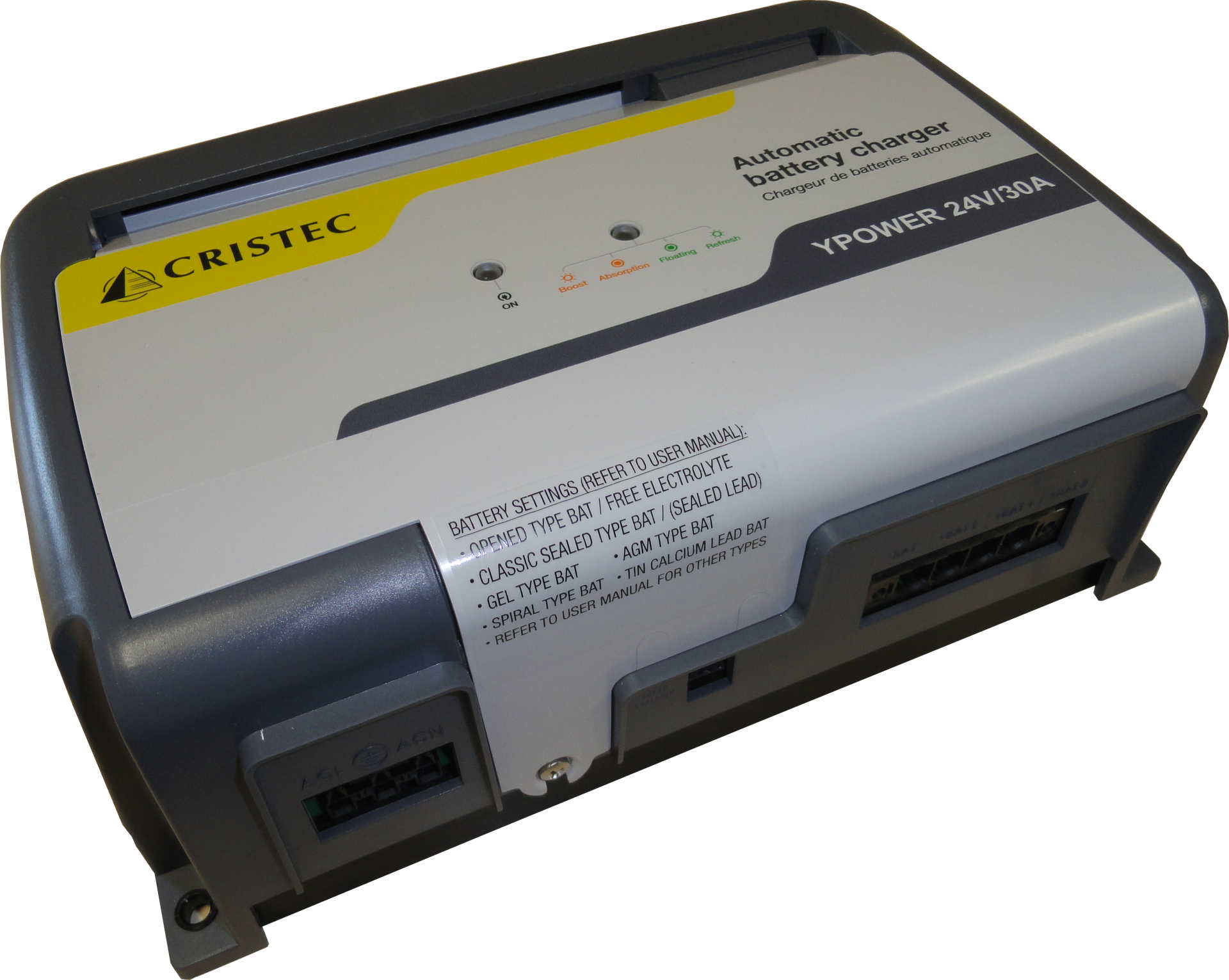YPOWER AC-DC AKÜ ŞARJ CİHAZI 24V/30A 3 ÇIKIŞ FANLI
