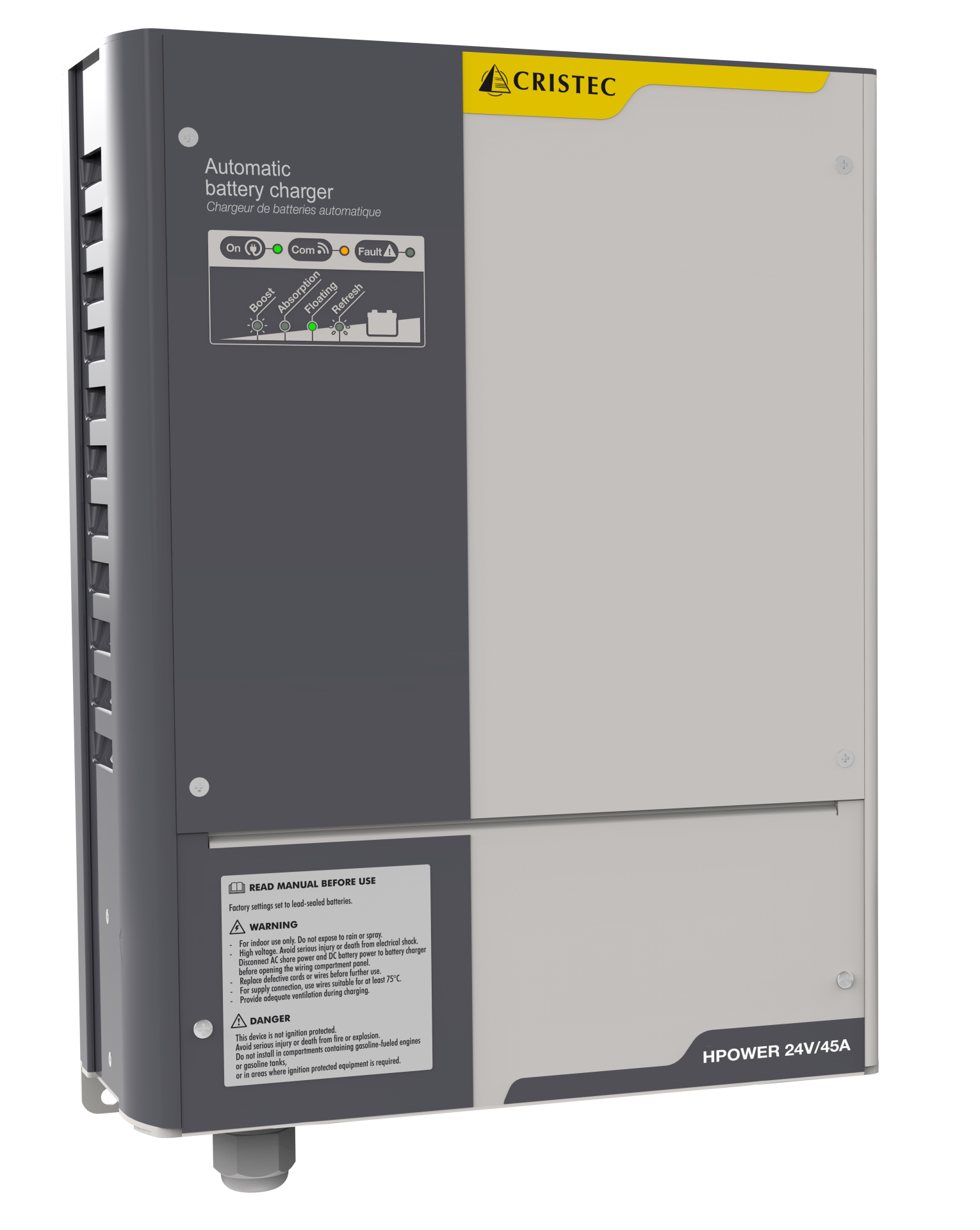 HPOWER AC-DC AKÜ ŞARJ CİHAZI 24V/45A 3 ÇIKIŞ FANLI