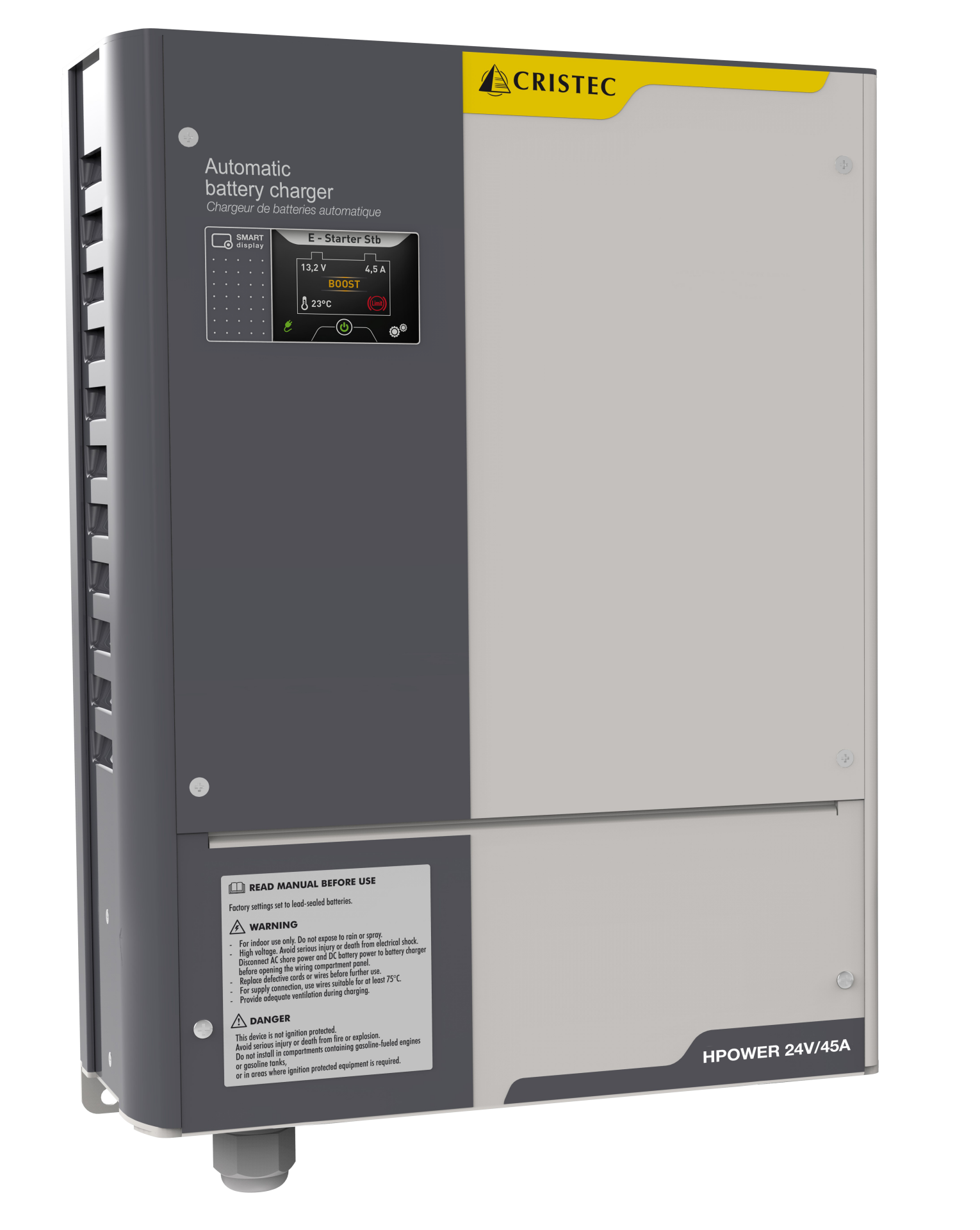 HPOWER AC-DC AKÜ ŞARJ CİHAZI 24V/45A 3 ÇIKIŞ FANLI DNV-GL SERTİFİKALI