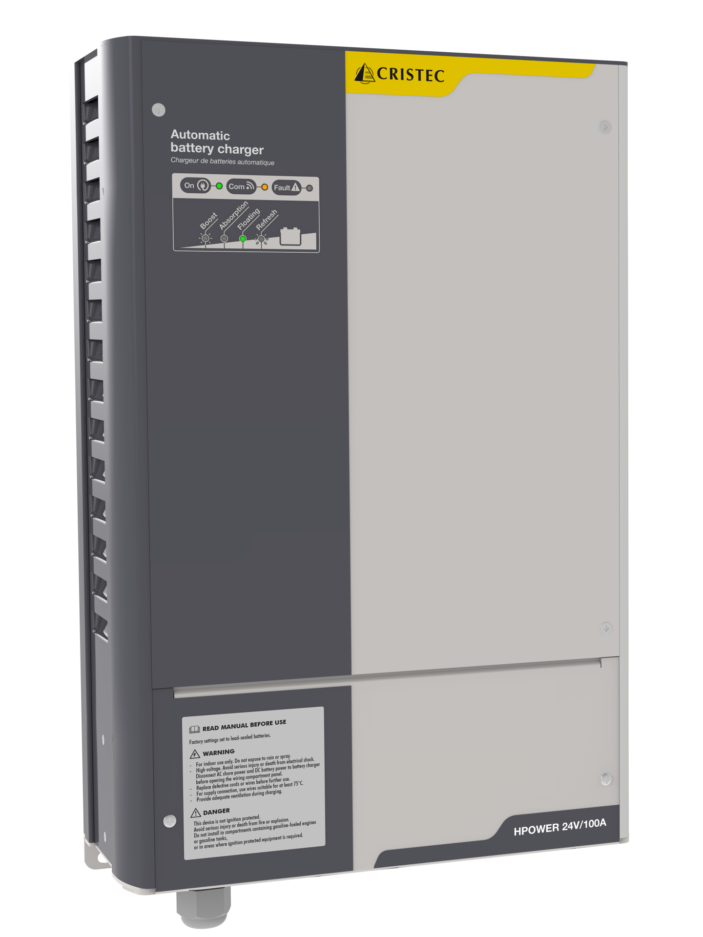 HPOWER AC-DC AKÜ ŞARJ CİHAZI 24V/100A 3 ÇIKIŞ FANLI