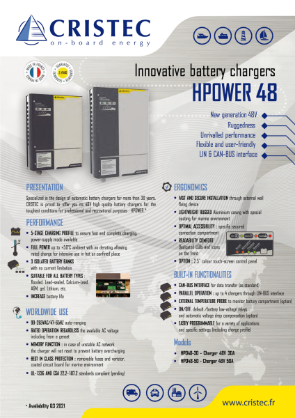 HPOWER AC-DC AKÜ ŞARJ CİHAZI 48V/30A 3 ÇIKIŞ FANLI