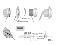 YAĞ BASINÇ GÖSTERGESİ 10 BAR 52 mm BEYAZ/BEYAZ