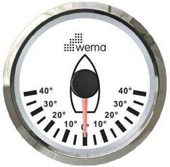 DÜMEN AÇI GÖSTERGESİ  52 mm KROM/BEYAZ