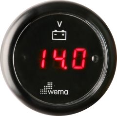 VOLTMETRE DİJİTAL 8-32V 52 mm SİYAH/SİYAH