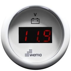 VOLTMETRE DİJİTAL 8-32V 52 mm BEYAZ/BEYAZ