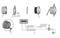 VOLTMETRE DİJİTAL 8-32V 52 mm KROM/SİYAH