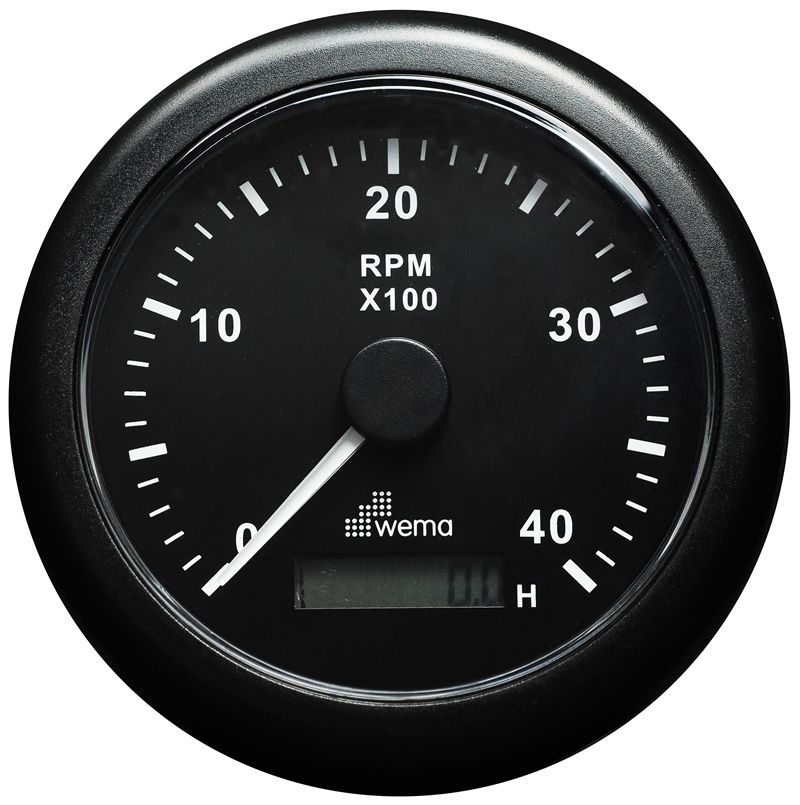 TAKOMETRE 4000 RPM 85 mm SİYAH/SİYAH