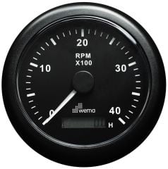 TAKOMETRE 4000 RPM 85 mm SİYAH/SİYAH