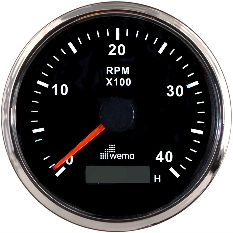 TAKOMETRE 4000 RPM 85 mm KROM/SİYAH