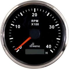TAKOMETRE 4000 RPM 85 mm KROM/SİYAH