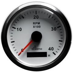 TAKOMETRE 4000 RPM 85 mm KROM/BEYAZ