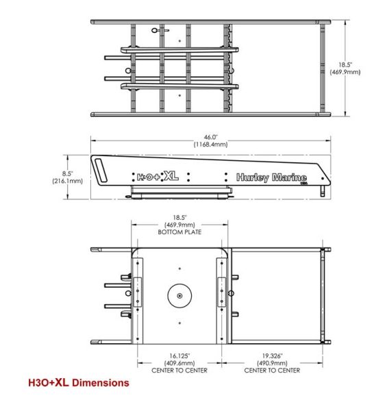 PLATFORM BOT/JETSKI KALDIRMA SİSTEMİ ELEKTRİKLİ VİNÇ H3O+XL 453kg KALDIRMA KAPASİTESİ