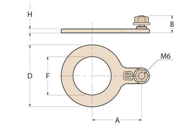 PİRİNÇ TOPRAKLAMA BAĞLANTI PULU 1.1/4''