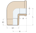 BRONZ 90° ERKEK-DİŞİ KUYRUKLU DİRSEK  2''1/2