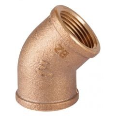 BRONZ 45° DİŞİ-DİŞİ KUYRUKLU DİRSEK  1/2''