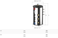 PROFESSIONAL SERİSİ BOILER 100 L YATAY REZİSTANSIZ (2 X 1500W  YA DA 2 X 3000W REZİSTANS TAKILABİLİR )