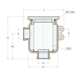 BRONZ DENİZ SUYU FİLTRESİ ALTTAN GİRİŞ YANDAN ÇIKIŞ 3/4''