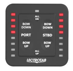 GÖSTERGELİ FLAP KONTROL PANELİ TEK/ÇİFT İSTASYON 12V/24V ( FLYBRIDGE İÇİN İKİNCİ SLC11 KUMANDA SATIN ALINMALIDIR )