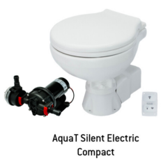 ELEKTRİKLİ KÜÇÜK TAŞ TUVALET AQUAT TOILET SILENT ELECTRIC COMPACT 24V