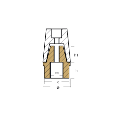 PERVANE TUTYASI KONİK (KOMPLE)  shaft Ø 22-25mm