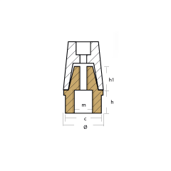 PERVANE TUTYASI ALTIKÖŞE (KOMPLE) shaft Ø 50mm