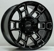 ABCW 7603 17X8.5 6X139.7 ET-12  Black / Milling