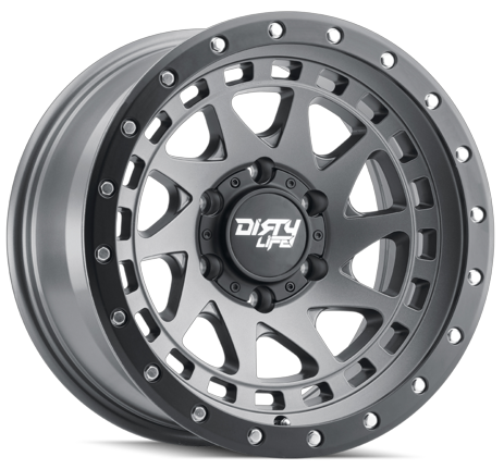 Dirty Life Enigma Pro 9311 17X9.0 5X127   ET-38  Satin Graphite/Black Lip