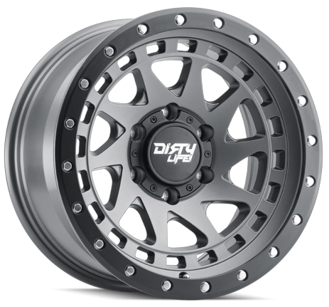 Dirty Life Enigma Pro 9311 17X9.0 8X165.1   ET-12  Satin Graphite/Black Lip