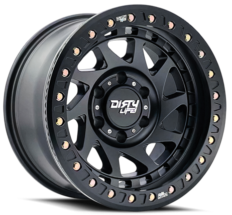 Dirty Life Enigma Race 9313 17X9.0 6X135  ET-12 Matte Black / Beadlock