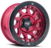 Dirty Life Enigma Race 9313 17X9.0 5X127  ET-12 Crimson Candy Red / Beadlock